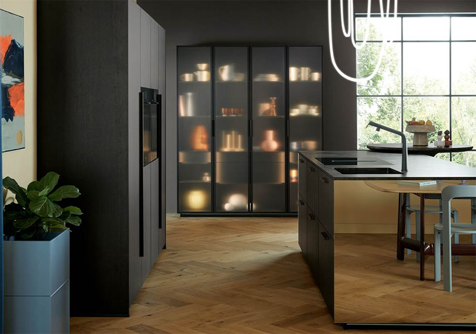 NX680 Bronze Tinted Mirror Kitchen with Real Glass - next125 kitchens